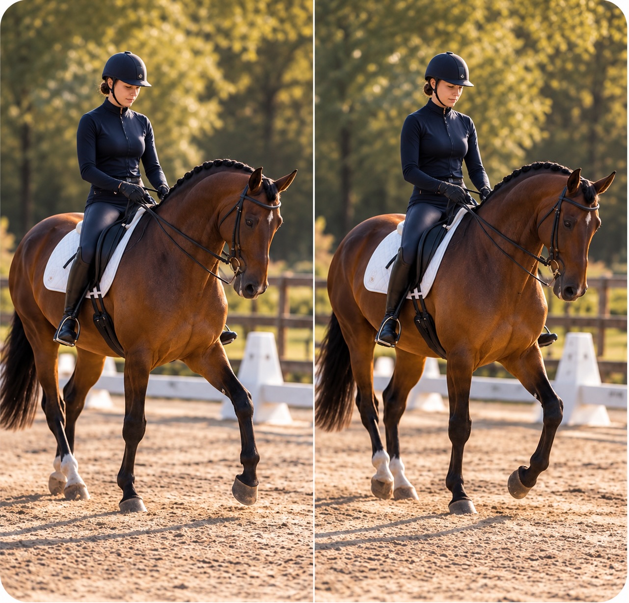 Comparer son travail en dressage